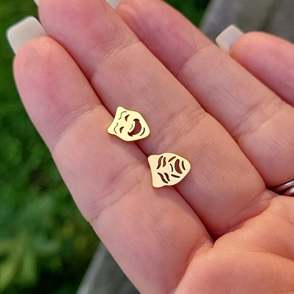 Ear Envy Jewelry - Comedy & Tragedy Drama Club Stud Earrings
